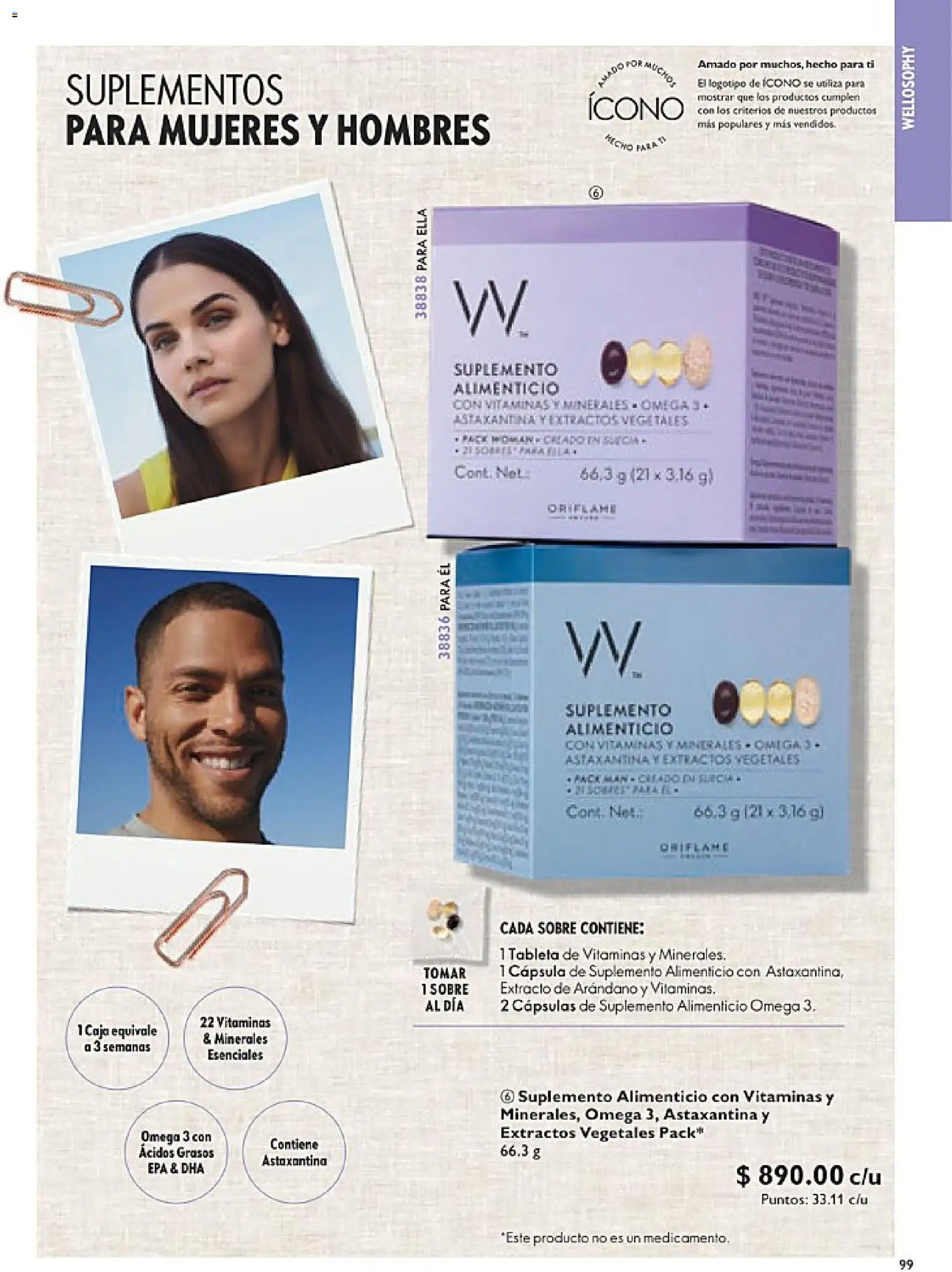 Nuevas ofertas de Oriflame válidas en toda la República Mexicana desde el 24.01.2026. ¡Encuentra las mejores ofertas en Oriflame campaña 2 2026! | Página: 99 | Productos: Vitaminas, Caja, Tableta, Sobre