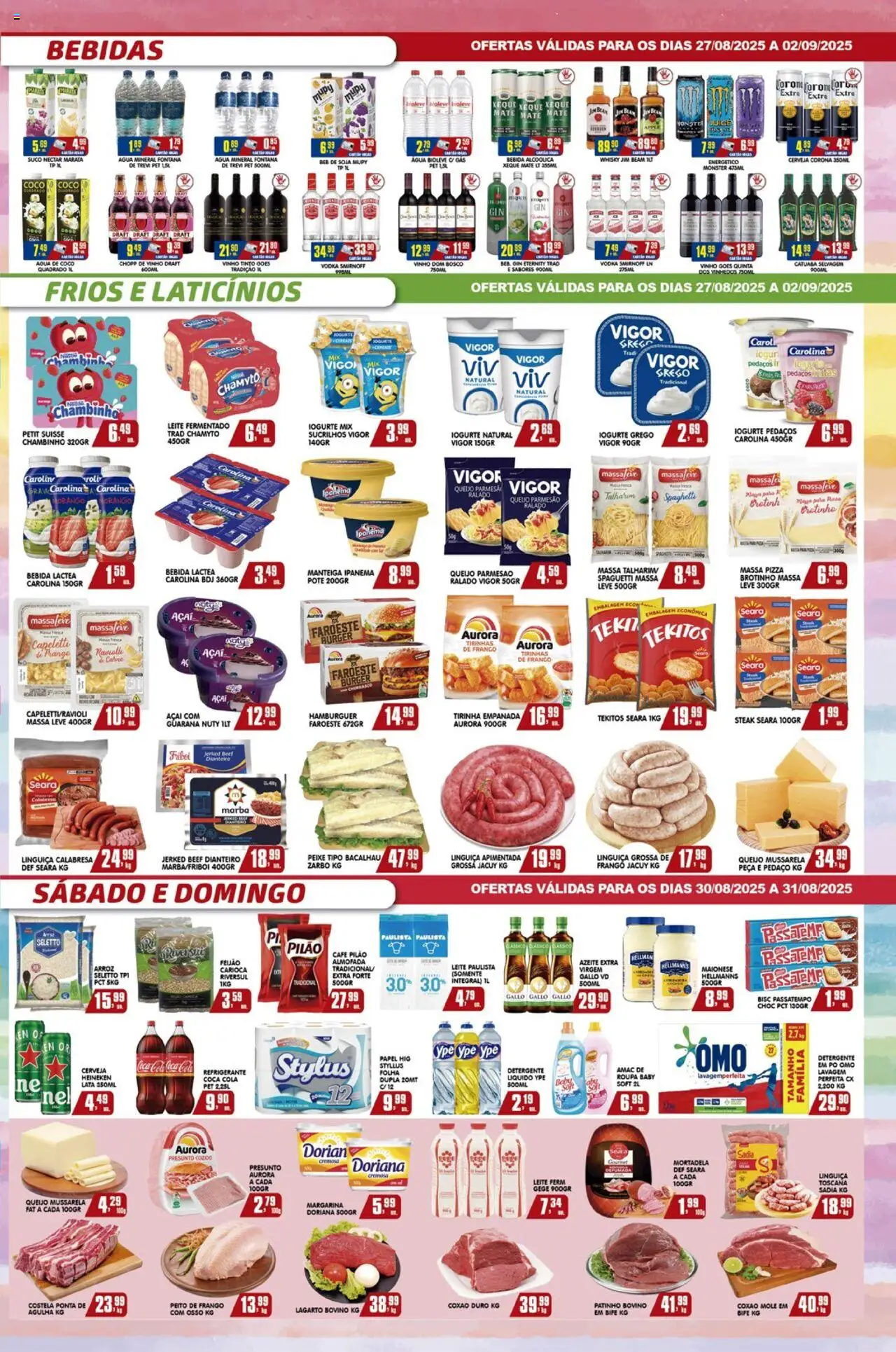 Higa's Supermercado Folheto - válido de 27.08.2025 | Página: 3 | Produtos: Doriana, Vinho, Mussarela, Margarina