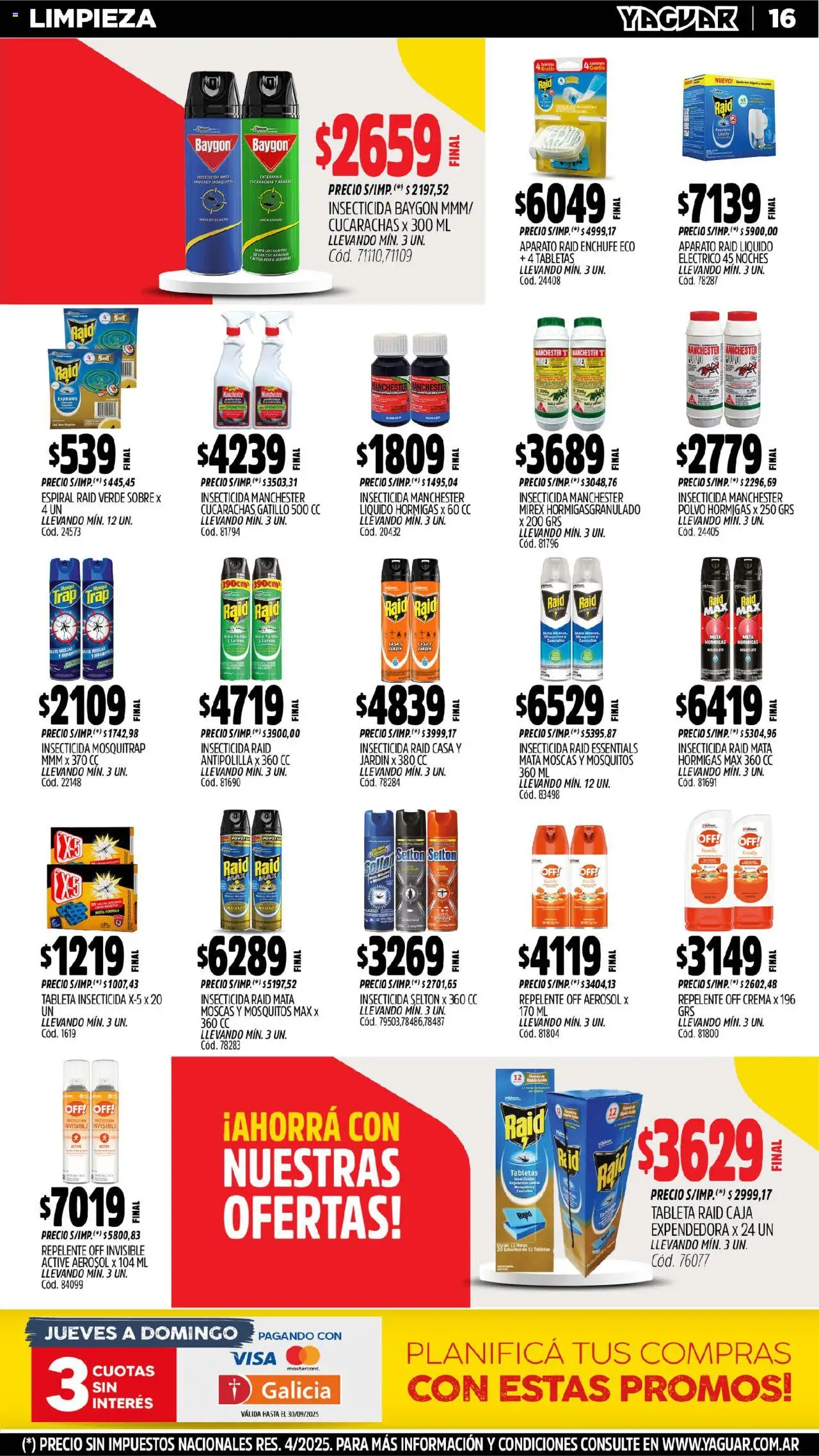Yaguar - Salta │ válido desde el 15.09.2025 | Página: 17 | Productos: Mata moscas, Repelente, Caja, Crema