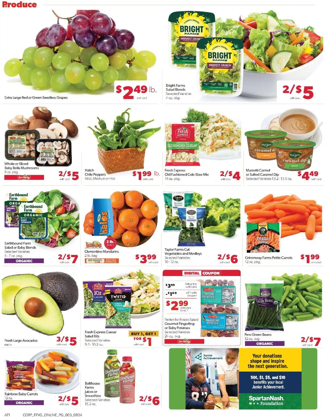 Family Fare Weekly Ad - MI - valid from 24.08.2025 | Page: 7 | Products: Peppers, Salad, Potatoes, Bag