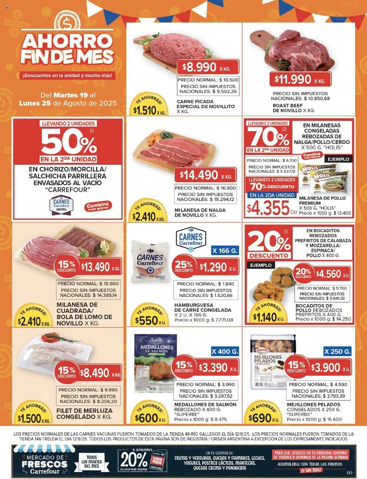 Carrefour ofertas - Chubut │ válido desde el 19.08.2025 | Página: 34 | Productos: Panadería, Pollo, Milanesa, Salchicha