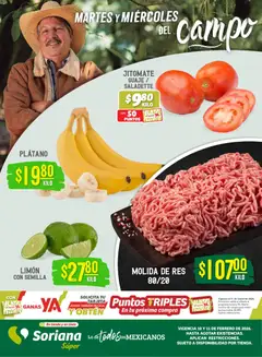 Vista previa de Soriana - Martes y Miércoles del Campo Súper: Nuevo León, Ciudad Victoria y Tampico, nuevo folleto de la tienda, válido en México a partir del 10.02.2026