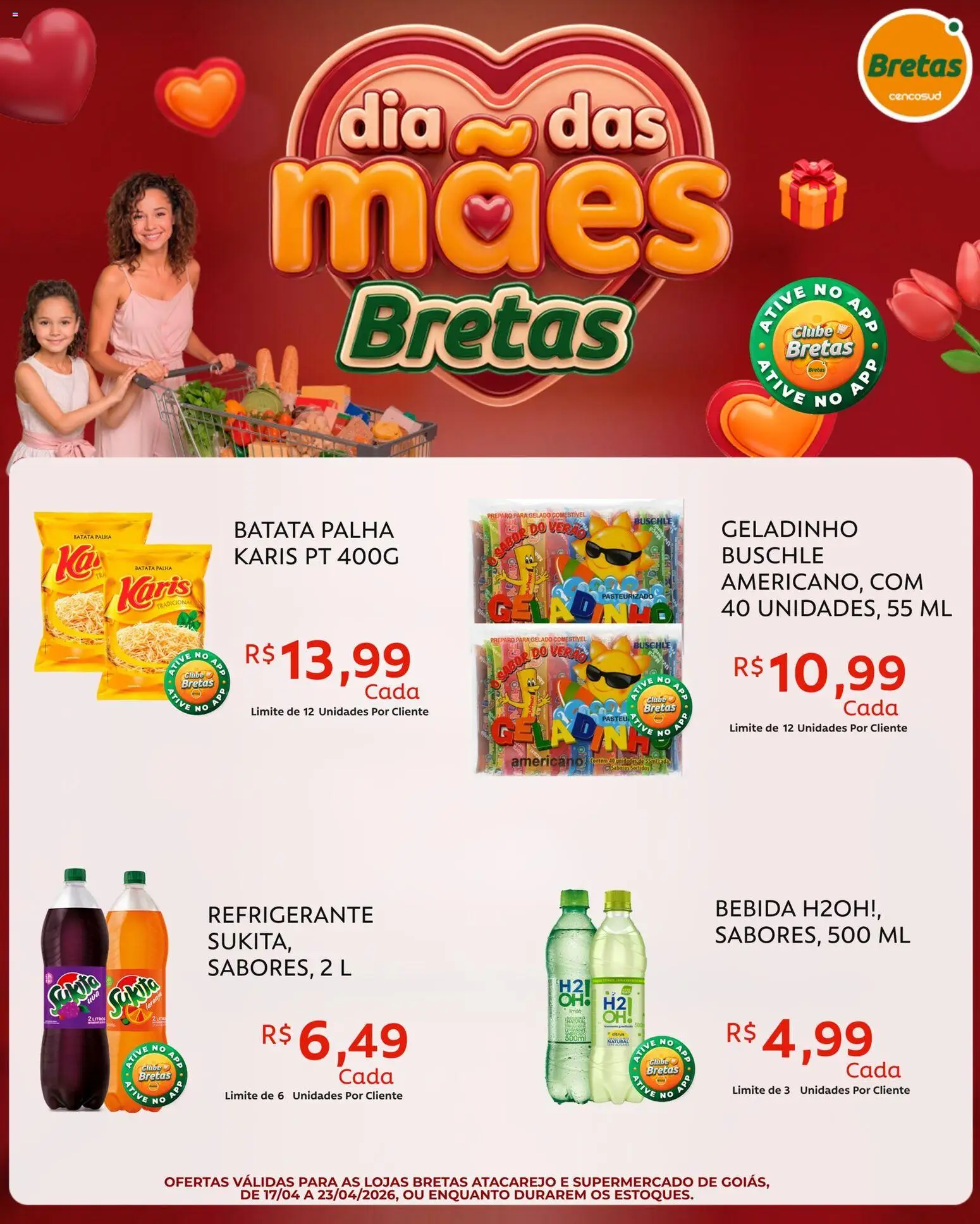 Bretas Folheto - válido de 17.04.2026 | Página: 6 | Produtos: Bebida, Batata palha, Refrigerante, Batata
