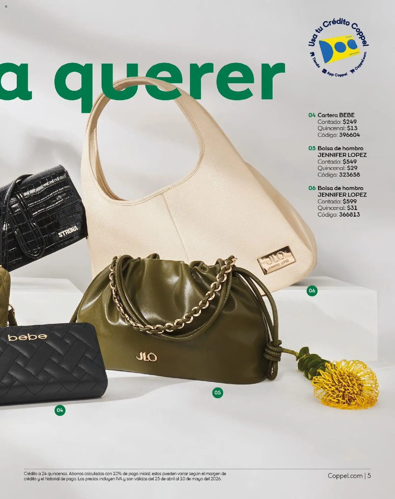 Nuevas ofertas de Coppel válidas en toda la República Mexicana desde el 25.04.2026. ¡Encuentra las mejores ofertas en Coppel catálogo Los regalos que mamá siempre quiere! | Página: 5 | Productos: Bolsa