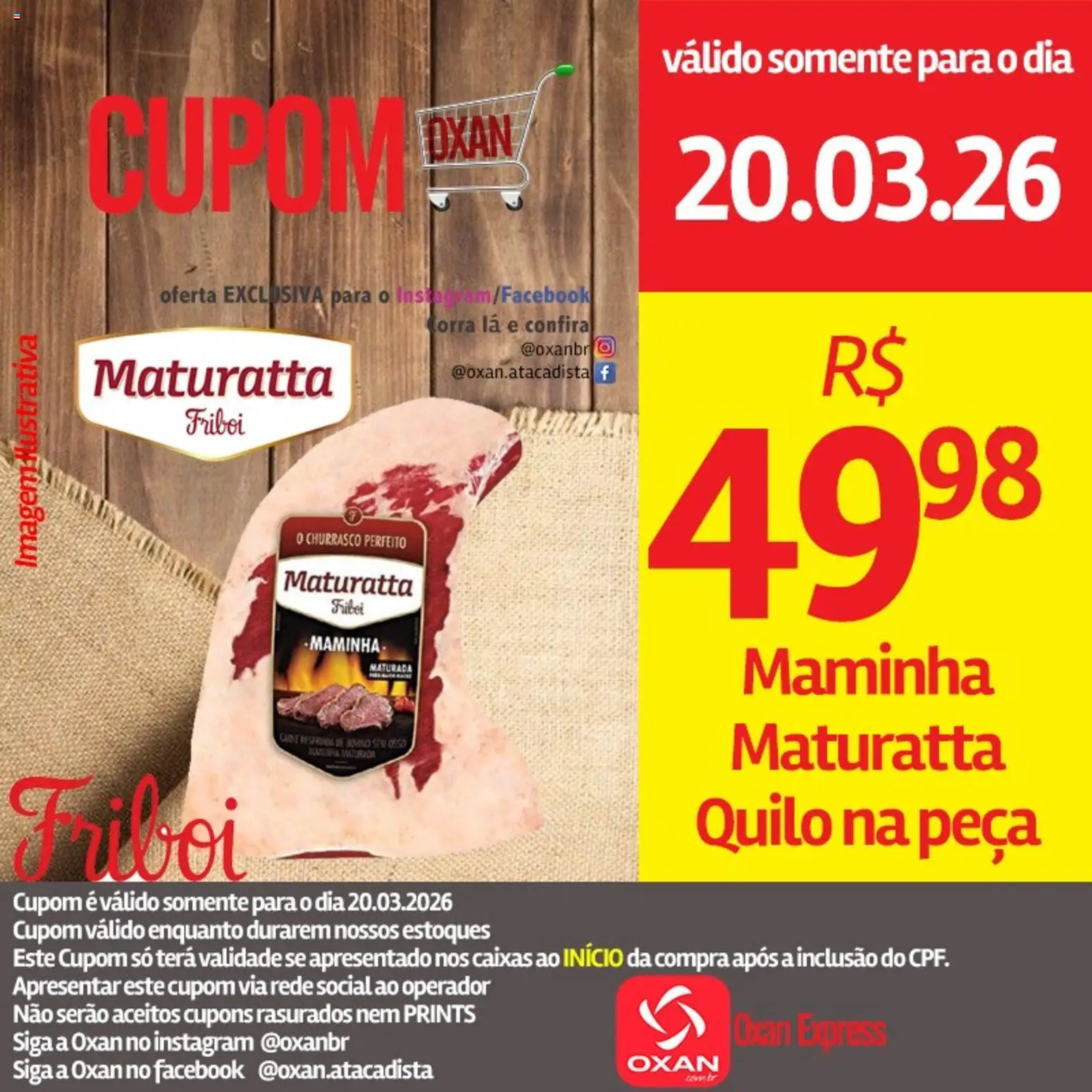 Oxan Atacadista Folheto - válido de 20.03.2026 | Página: 3 | Produtos: Maminha