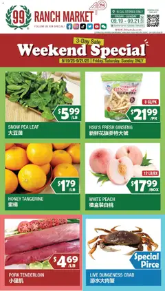Preview of 99 Ranch Market weekly ads valid from 19.09.2025