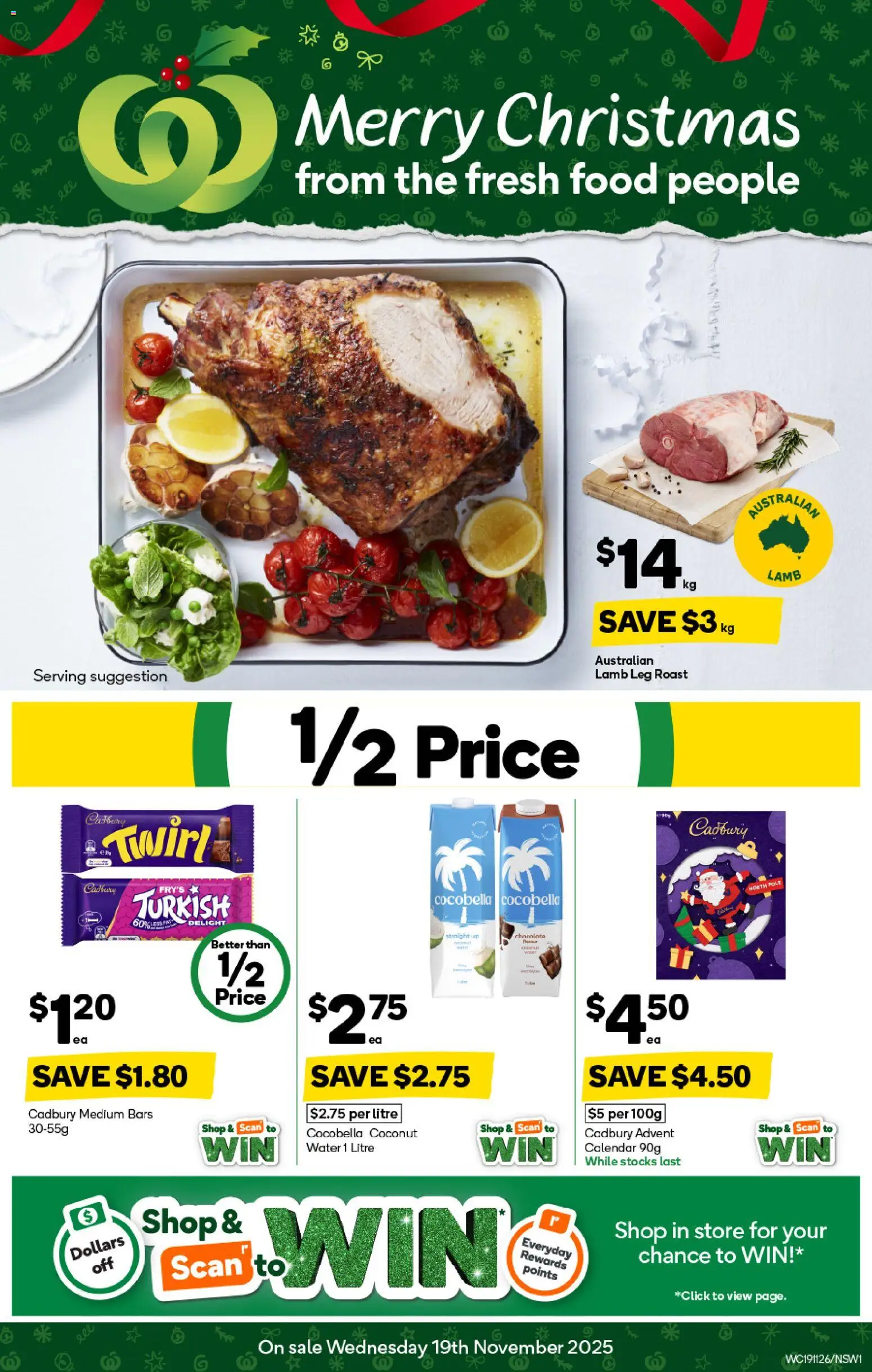 Woolworths catalogue - valid from 19.11.2025 | Page: 1 | Products: Lamb, Water