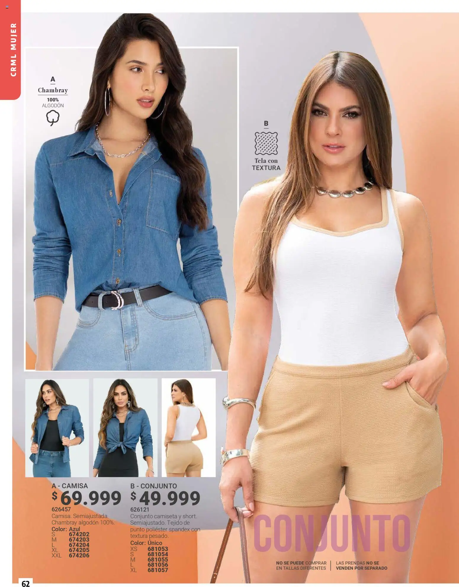Carmel revista - valida desde el 01.01.2026 | Página: 62 | Productos: Algodón, Camiseta, Conjunto, Camisa