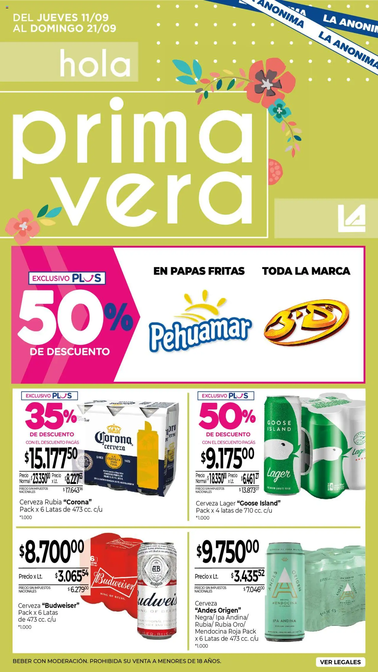La Anonima - Insuperables - z3 │ válido desde el 11.09.2025 | Página: 2 | Productos: Cerveza, Papas fritas