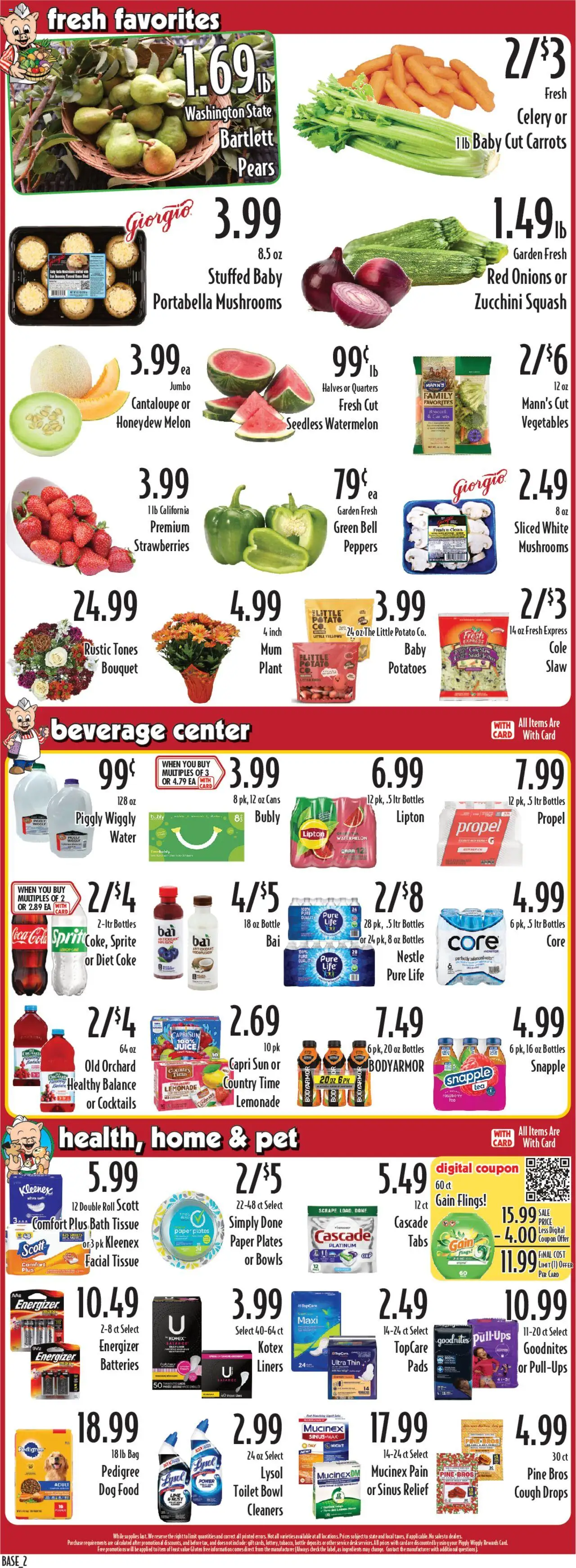 Piggly Wiggly Weekly Ad - WI - valid from 17.09.2025 | Page: 5 | Products: Peppers, Squash, Mushrooms, Watermelon