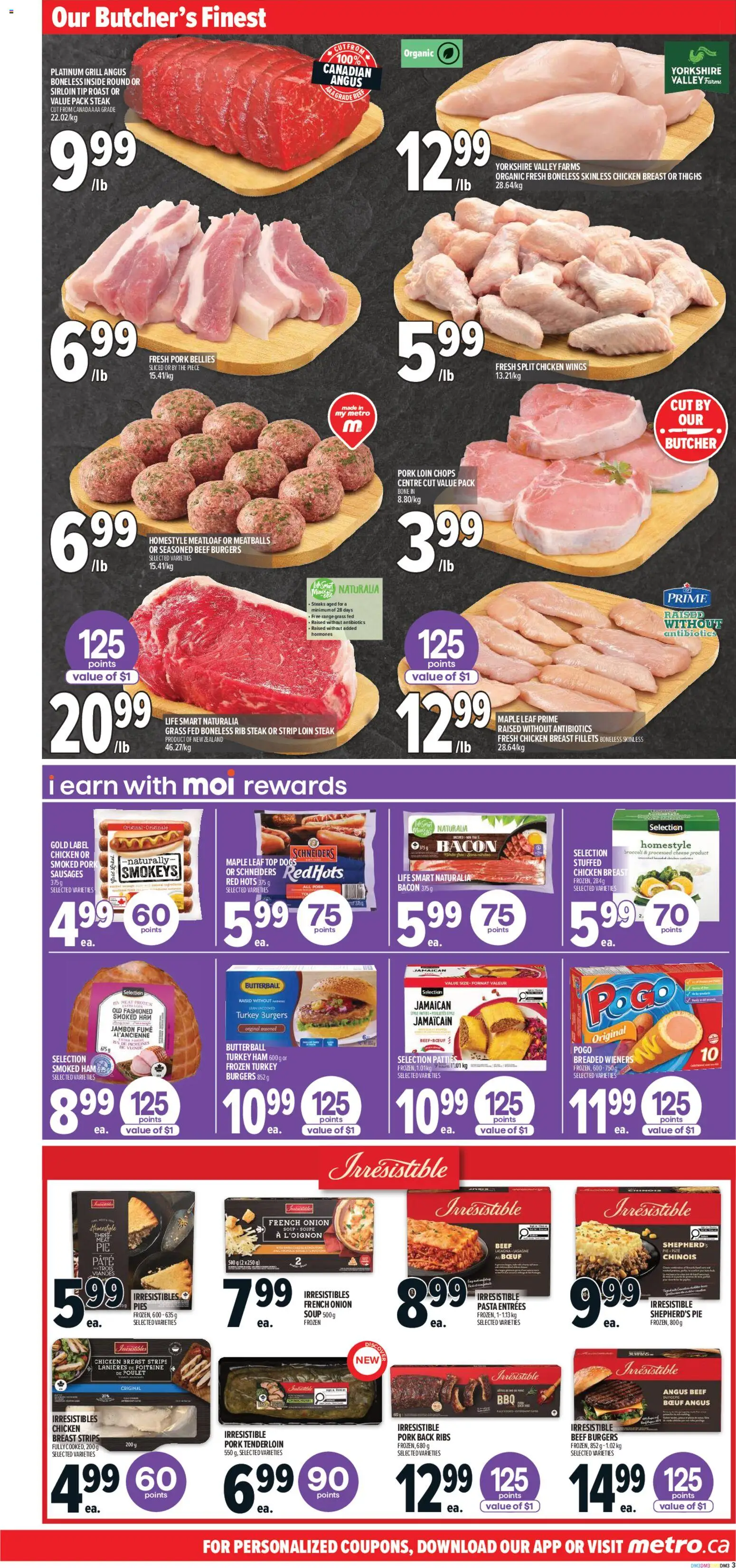 Metro flyer valid from 19.03.2026 | Page: 7 | Products: Beef, Pasta, Chicken wings, Pork