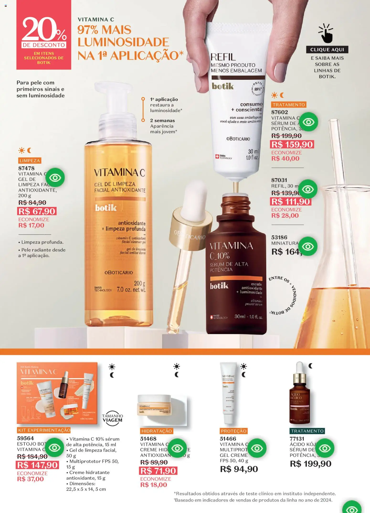 O Boticário Folheto - válido de 02.03.2026 | Página: 149 | Produtos: Sérum, Gel de limpeza, Creme, Vitamina c