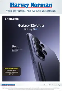 Preview of Harvey Norman Samsung Pre-Order - valid from 26.02.2026