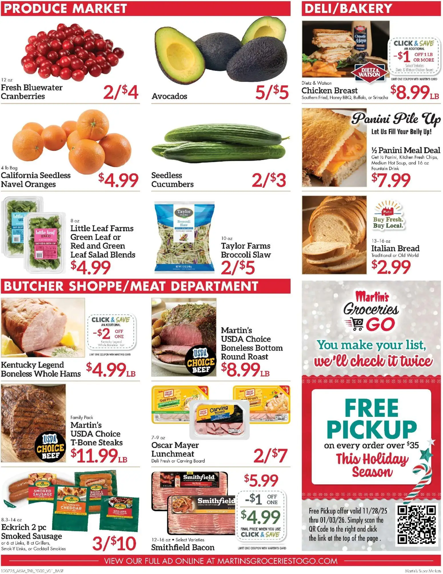 Martin’s Weekly Ad - valid from 07.12.2025 | Page: 2 | Products: Broccoli, Beef, Sausage, Pc