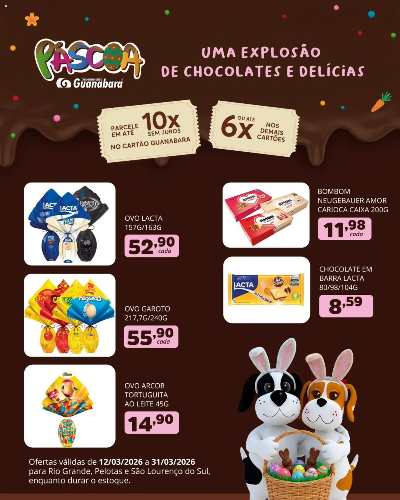 Supermercado Guanabara Folheto - válido de 12.03.2026 | Página: 1 | Produtos: Caixa, Leite, Neugebauer, Chocolate
