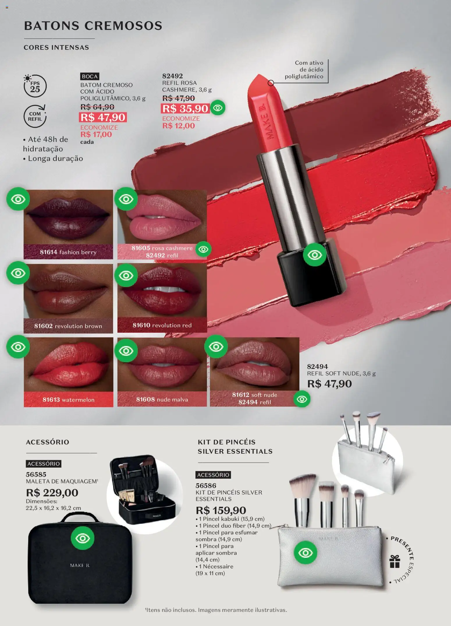 O Boticário Folheto - válido de 09.02.2026 | Página: 130 | Produtos: Pincel, Batom, Necessaire