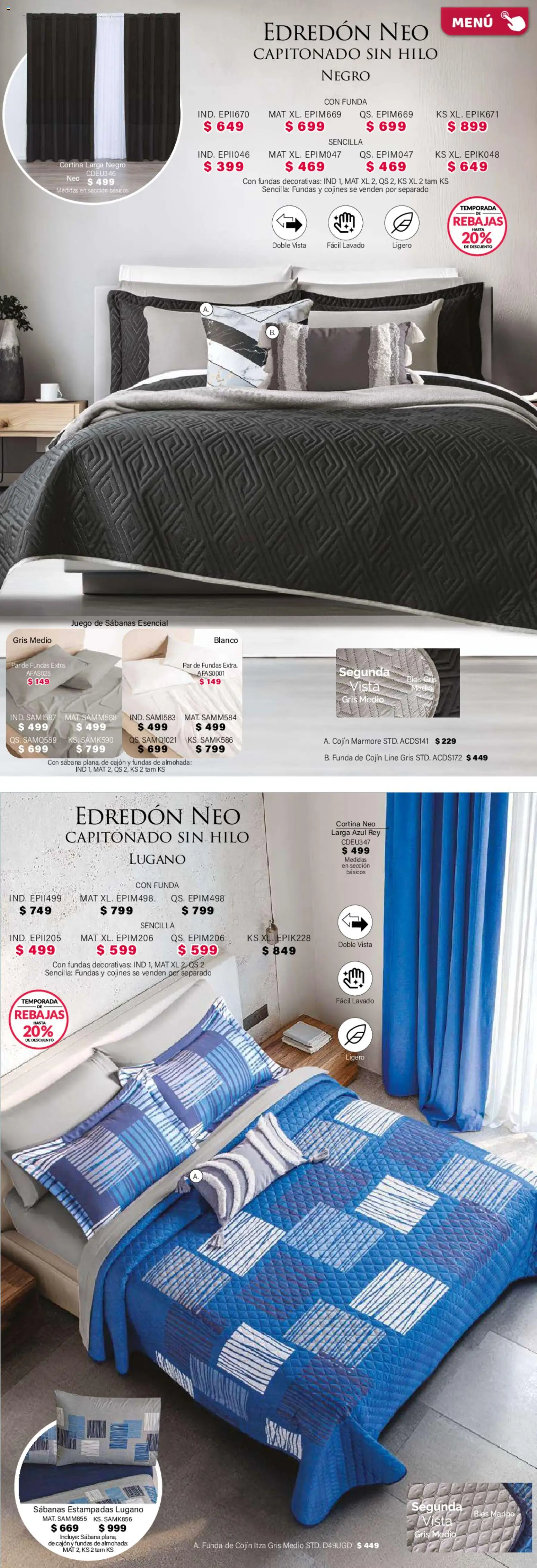 Nuevas ofertas de Colchas Concord válidas en toda la República Mexicana desde el 01.02.2026. ¡Encuentra las mejores ofertas en Colchas Concord catálogo! | Página: 61 | Productos: Juego, Funda, Almohada, Sabanas