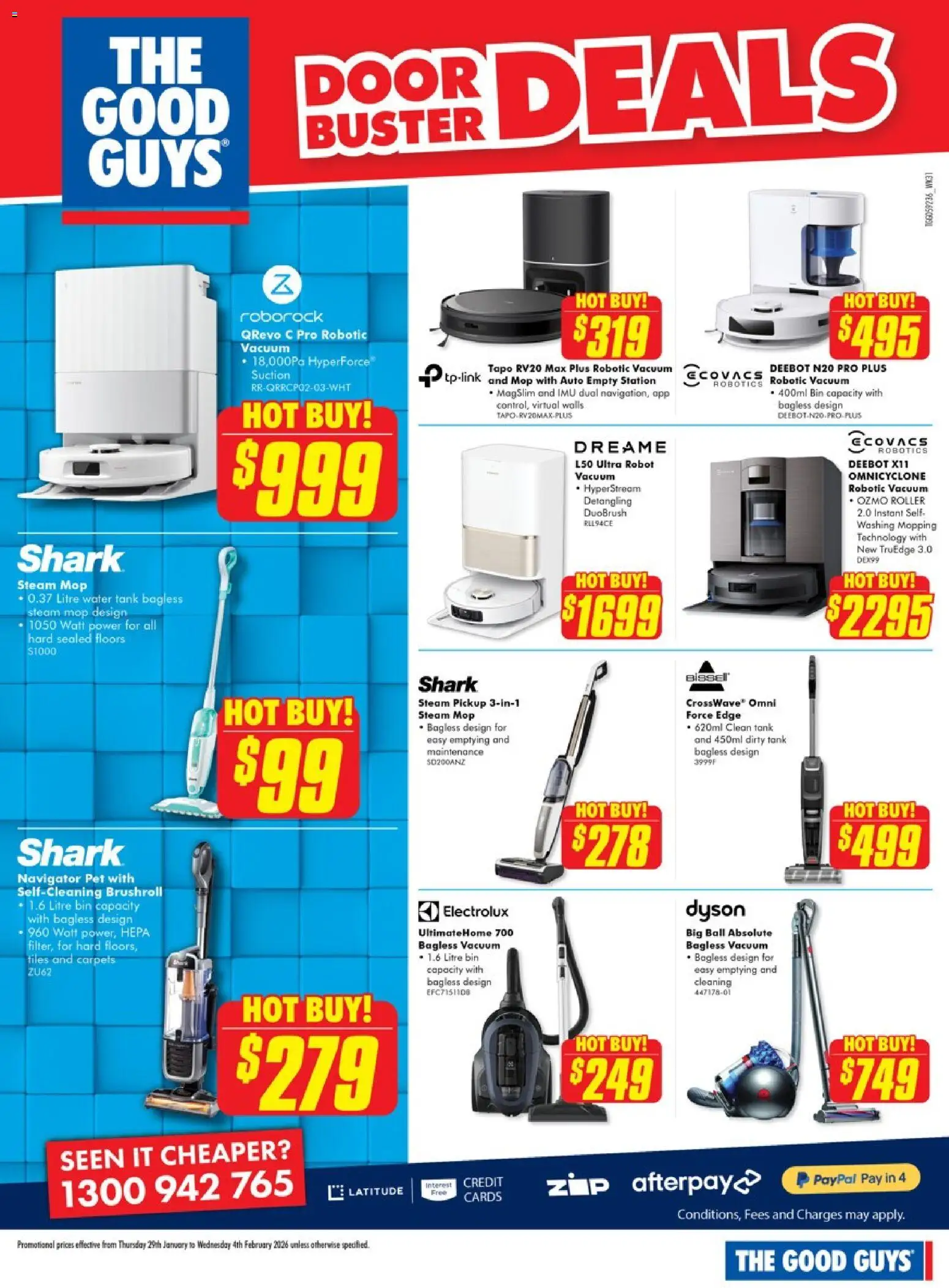 The Good Guys catalogue - valid from 28.01.2026 | Page: 9 | Products: Door, Mop, Water, Robot