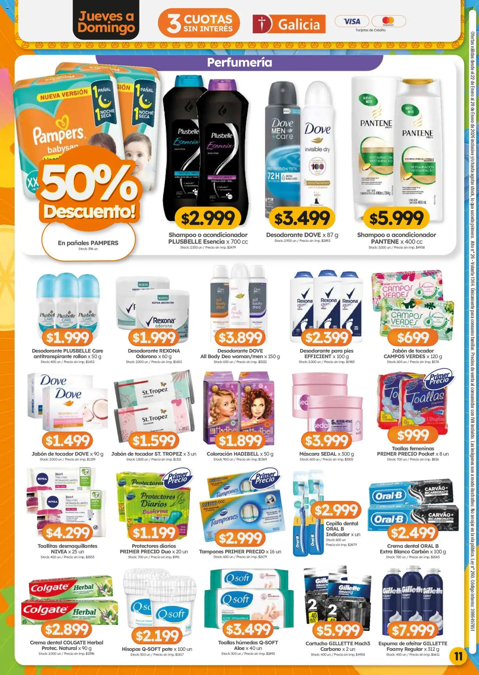 Cordiez ofertas │ válido desde el 22.01.2026 | Página: 11 | Productos: Tampones, Desodorante, Antitranspirante, Protectores diarios