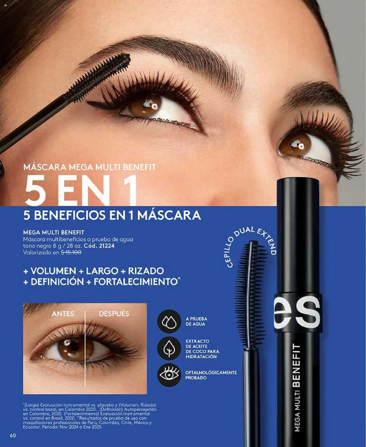 Catálogo Ésika Campaña 1 │ válido desde el 01.01.2026 | Página: 60 | Productos: Agua, Cepillo, Máscara, Aceite