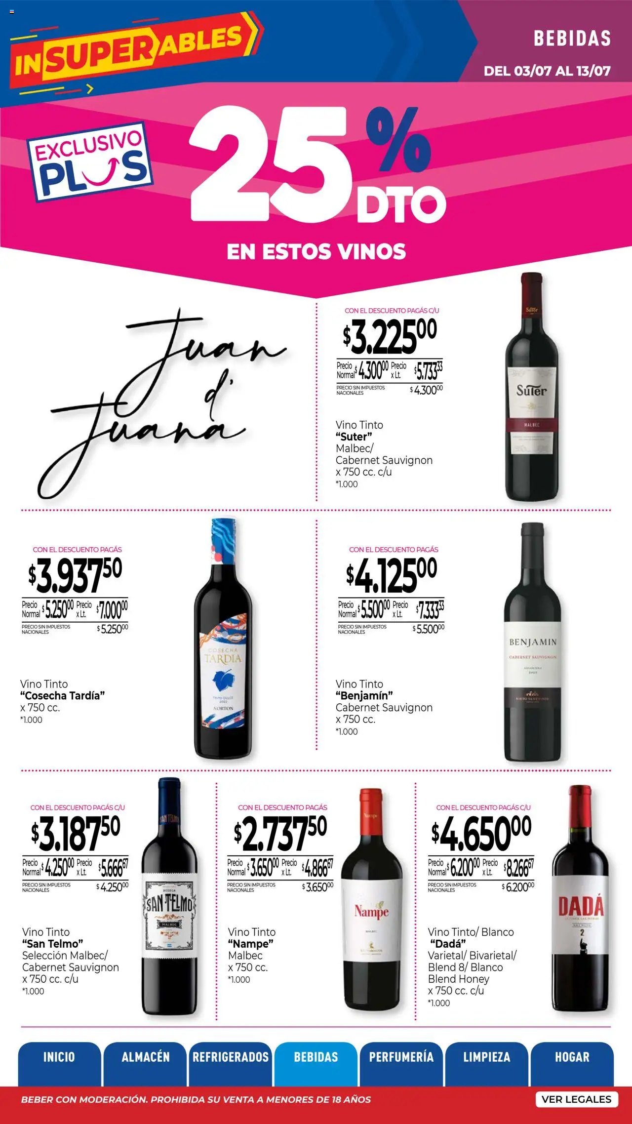 La Anonima - Insuperables - z5 │ válido desde el 03.07.2025 | Página: 23 | Productos: Vino