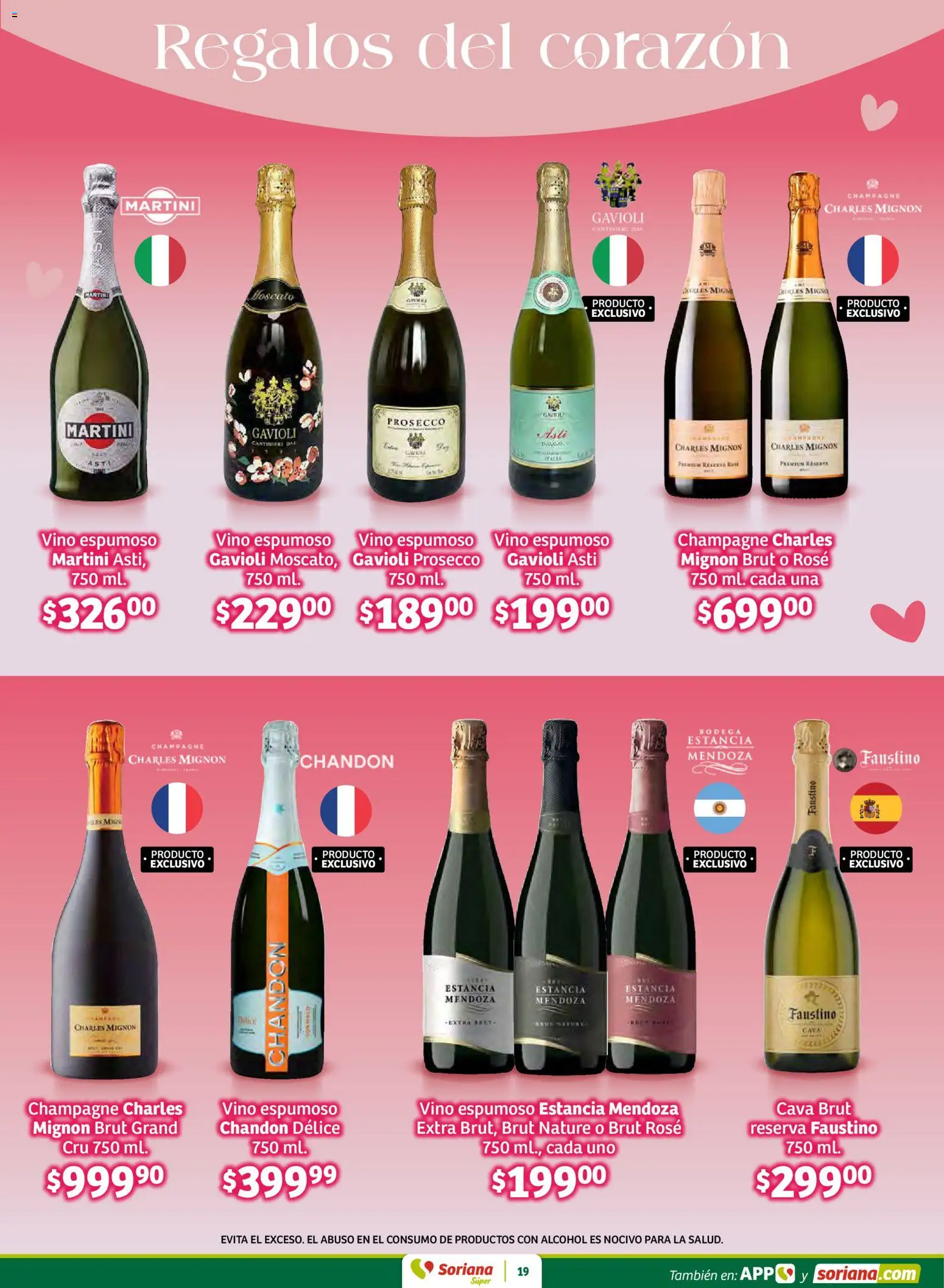 Nuevas ofertas de Soriana válidas en toda la República Mexicana desde el 30.01.2026. ¡Encuentra las mejores ofertas en Soriana - Preciazazaso Súper: Frontera Chia, Q. Roo! | Página: 19 | Productos: Champagne, Cava, Vino