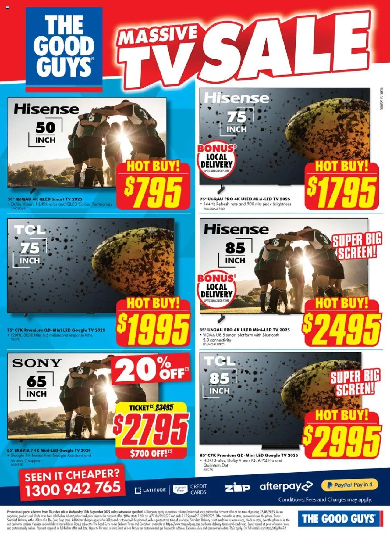 The Good Guys catalogue - valid from 03.09.2025 | Page: 4 | Products: Household, Phone, Smart tv, Screen