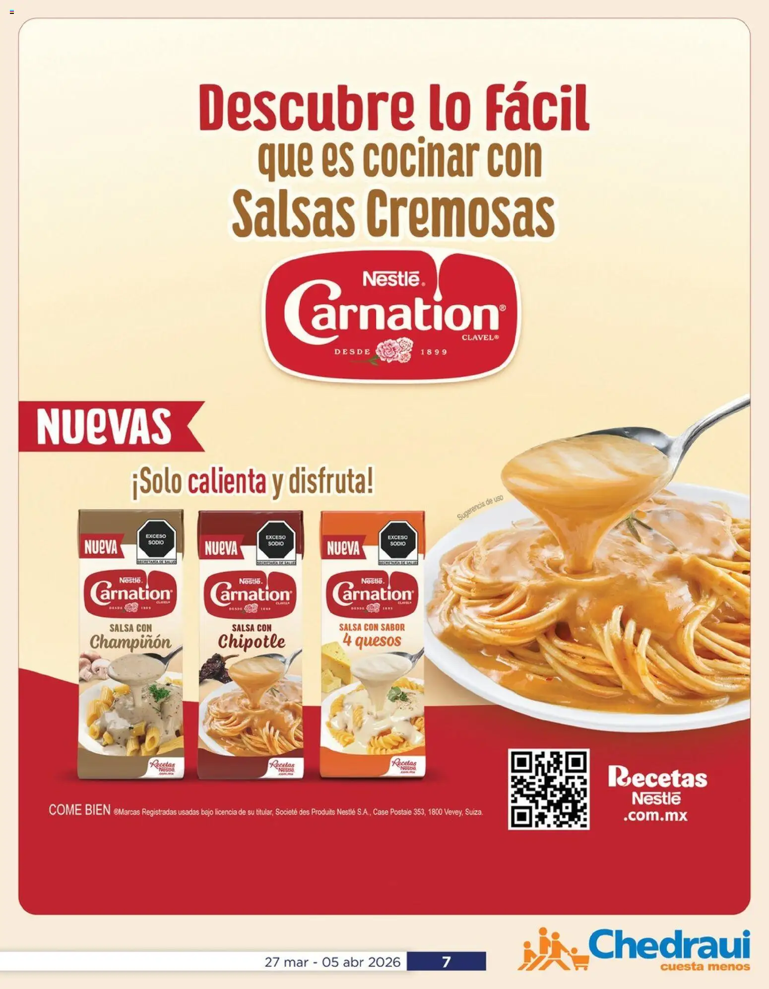 Nuevas ofertas de Chedraui válidas en toda la República Mexicana desde el 27.03.2026. ¡Encuentra las mejores ofertas en Chedraui folleto La cuaresma más fresca! | Página: 7