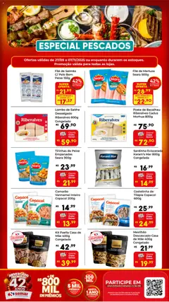 Semar Supermercado - Ofertas Especial Pescados - Pré-Visualização do folheto da loja Semar Supermercado, válido de 27.09.2025 | Página: 1 | Produtos: Camarão, Tilápia, Peixe, Sardinha