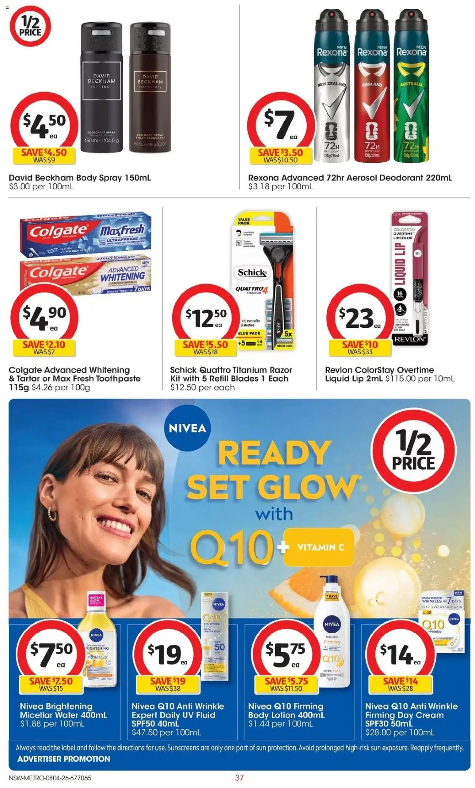 Deals catalogue - valid from 07.04.2026 | Page: 37 | Products: Lotion, Deodorant, Toothpaste, Razor