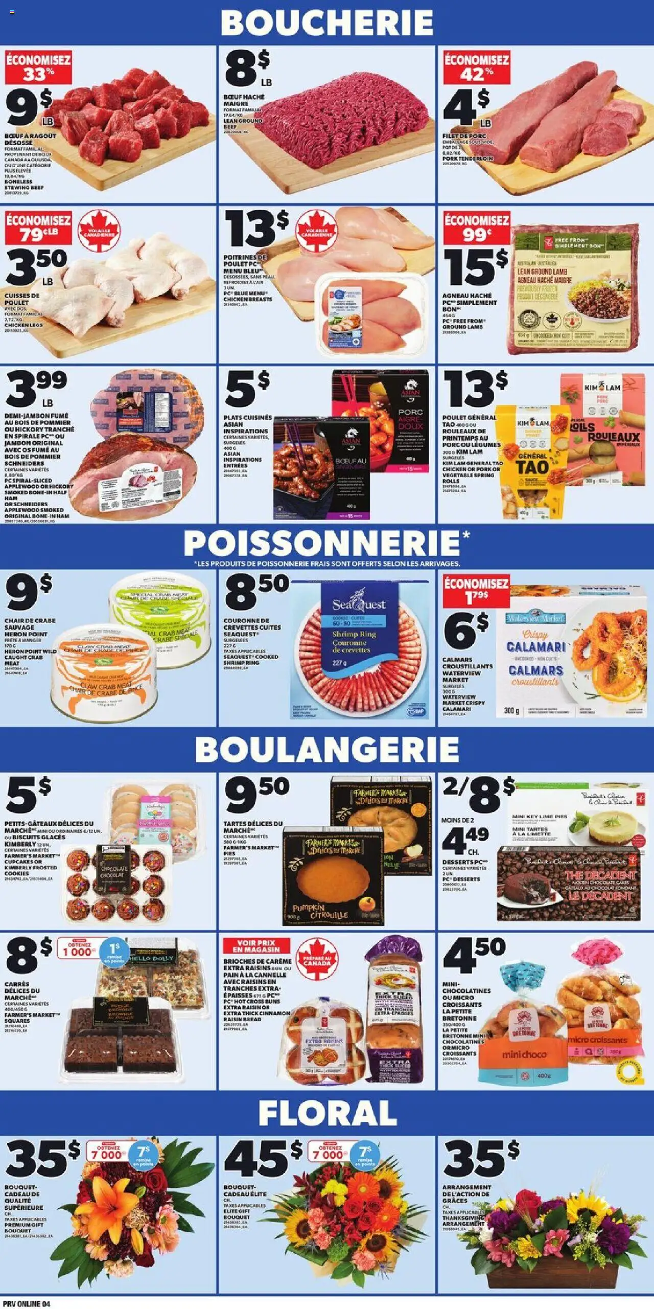 Provigo flyer valid from 09.10.2025 | Page: 4 | Products: PC, Bread, Ham, Pork