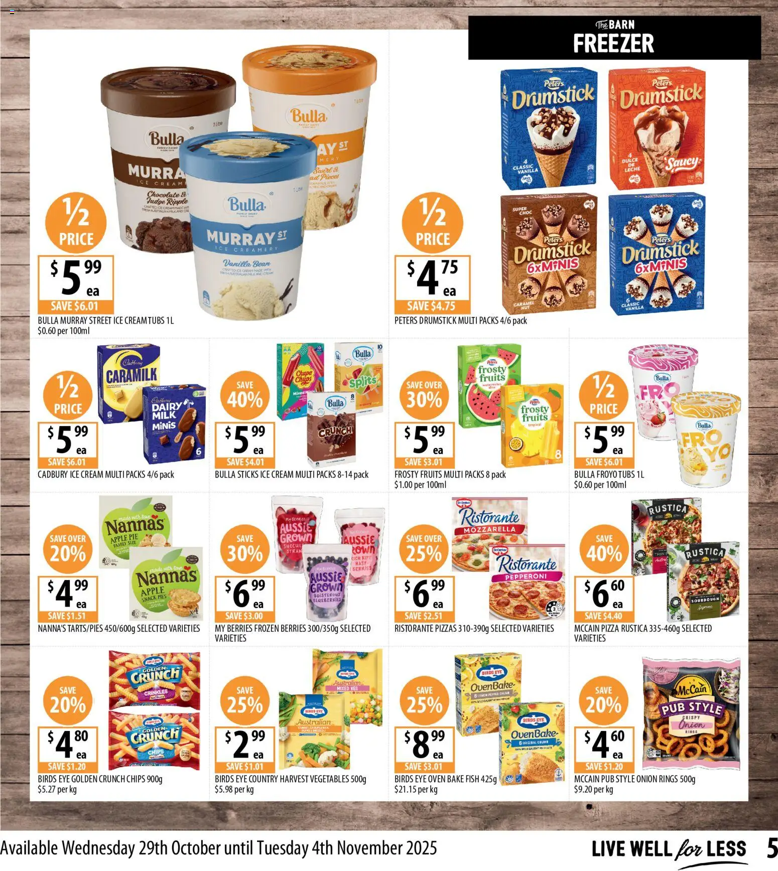 Supabarn catalogue - valid from 29.10.2025 | Page: 5 | Products: Chocolate, Fish, Vegetables, Freezer