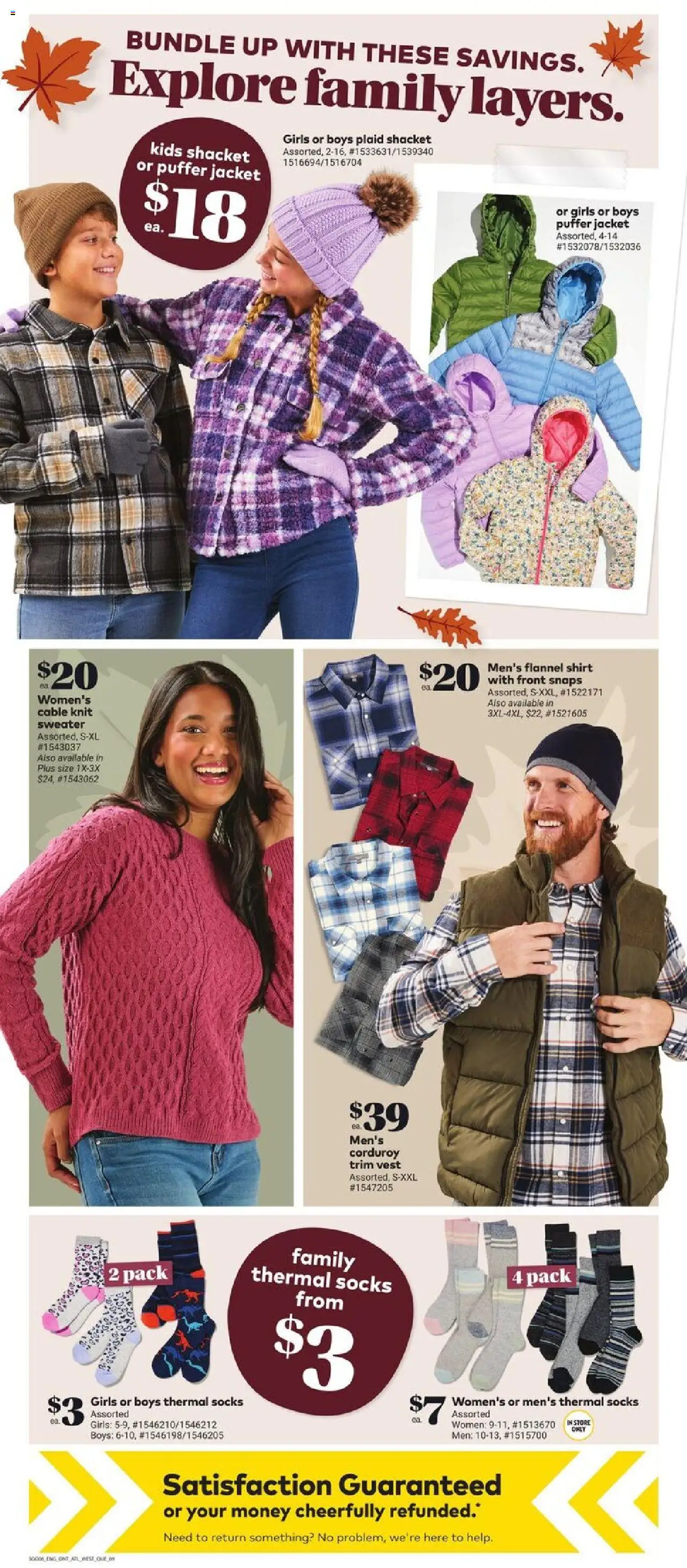Giant Tiger flyer valid from 10.09.2025 | Page: 11 | Products: Sweater, Vest, Jacket, Socks