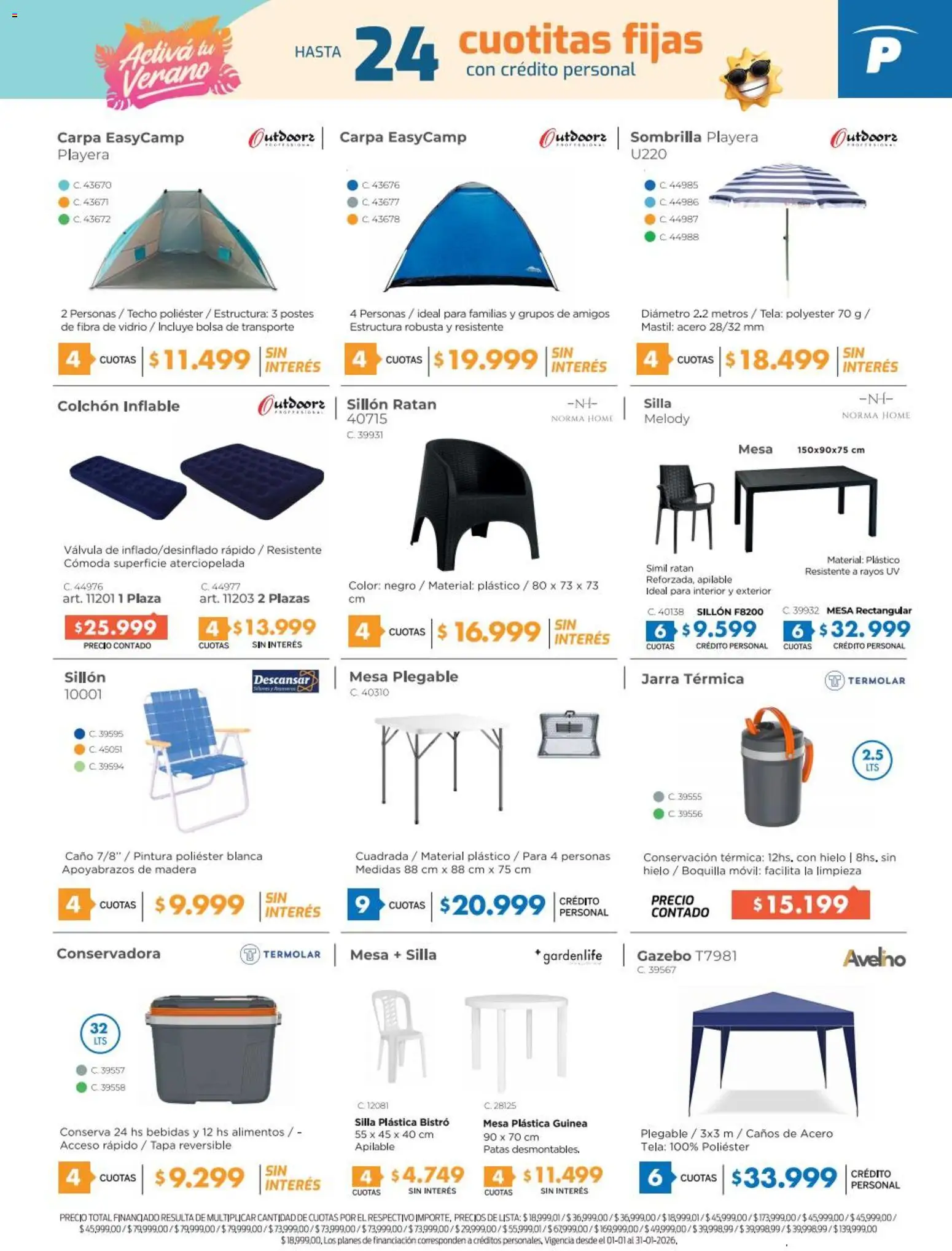 Pardo catálogo │ válido desde el 06.01.2026 | Página: 5 | Productos: Pintura, Colchón, Silla, Sombrilla