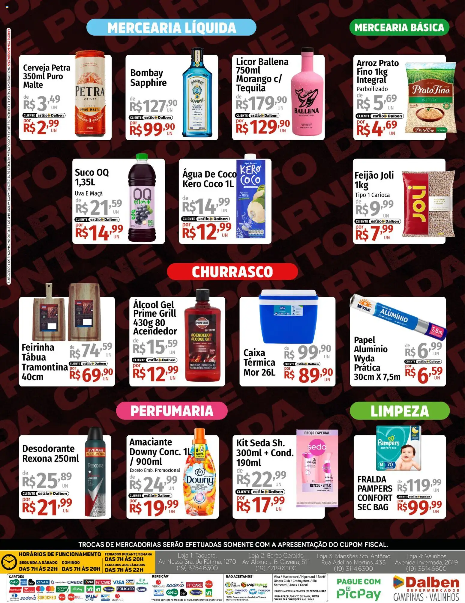 Supermercado Dalben Folheto - válido de 15.04.2026 | Página: 4 | Produtos: Coco, Água de coco, Arroz, Rexona