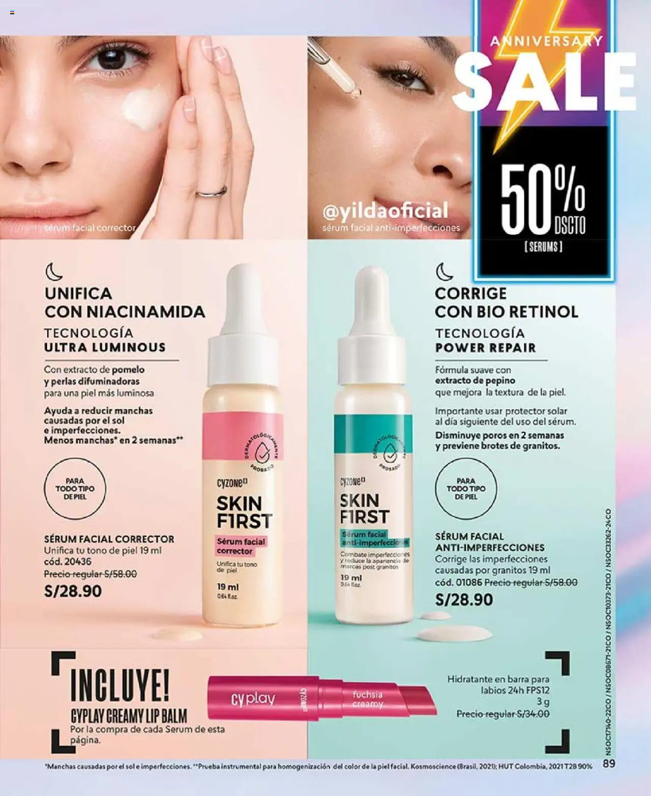 Catálogo CyZone válido desde 27.05.2025 | Página: 89 | Productos: Protector solar, Corrector