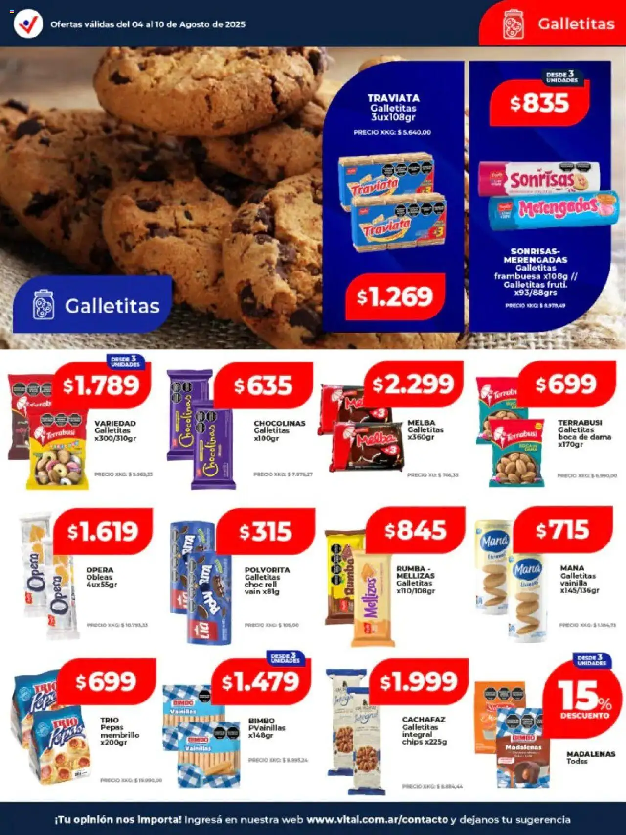 Vital - Ofertas │ válido desde el 04.08.2025 | Página: 22 | Productos: Galletitas