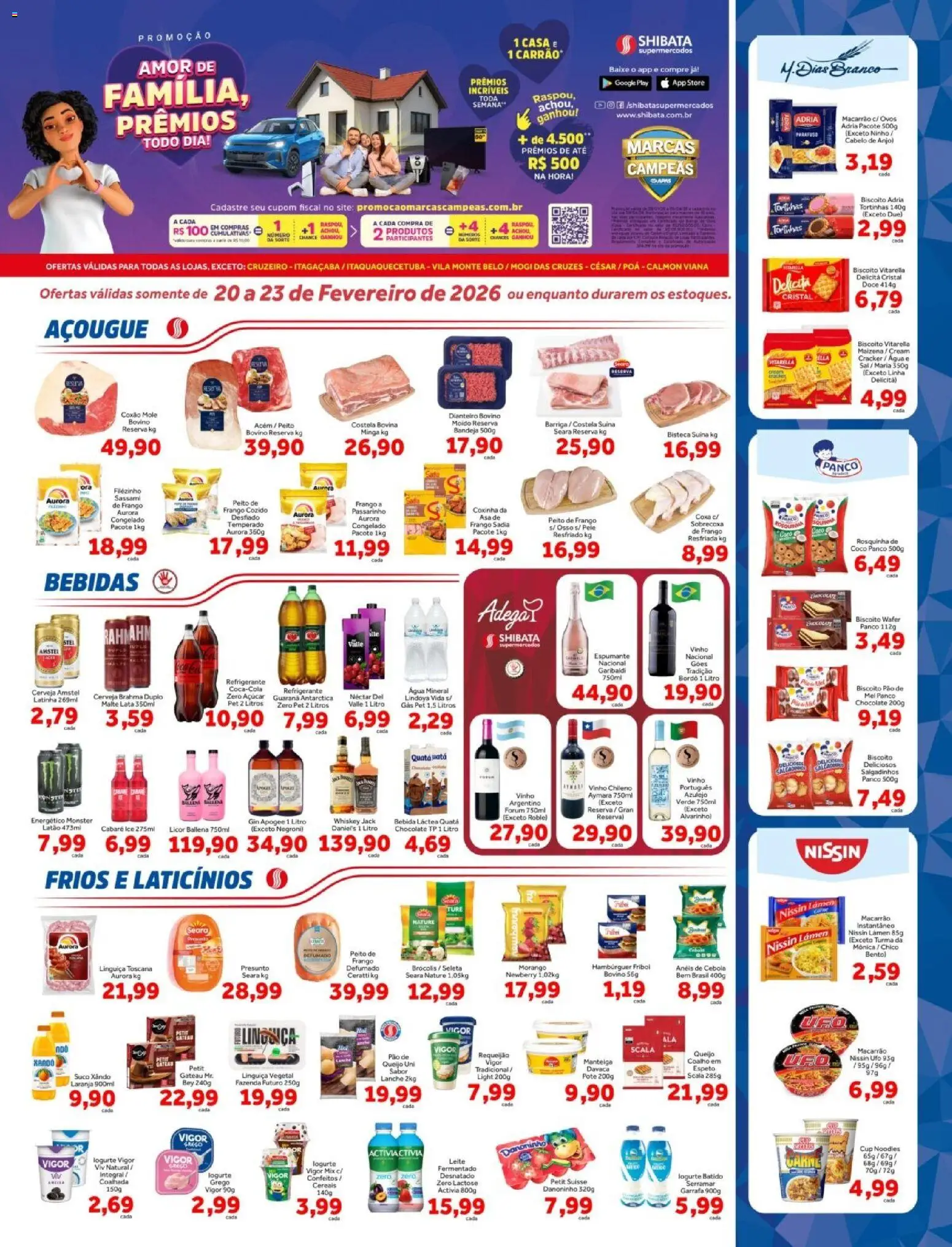 Shibata Folheto - válido de 20.02.2026 | Página: 1 | Produtos: Poá, Azulejo, Cereais, Bandeja