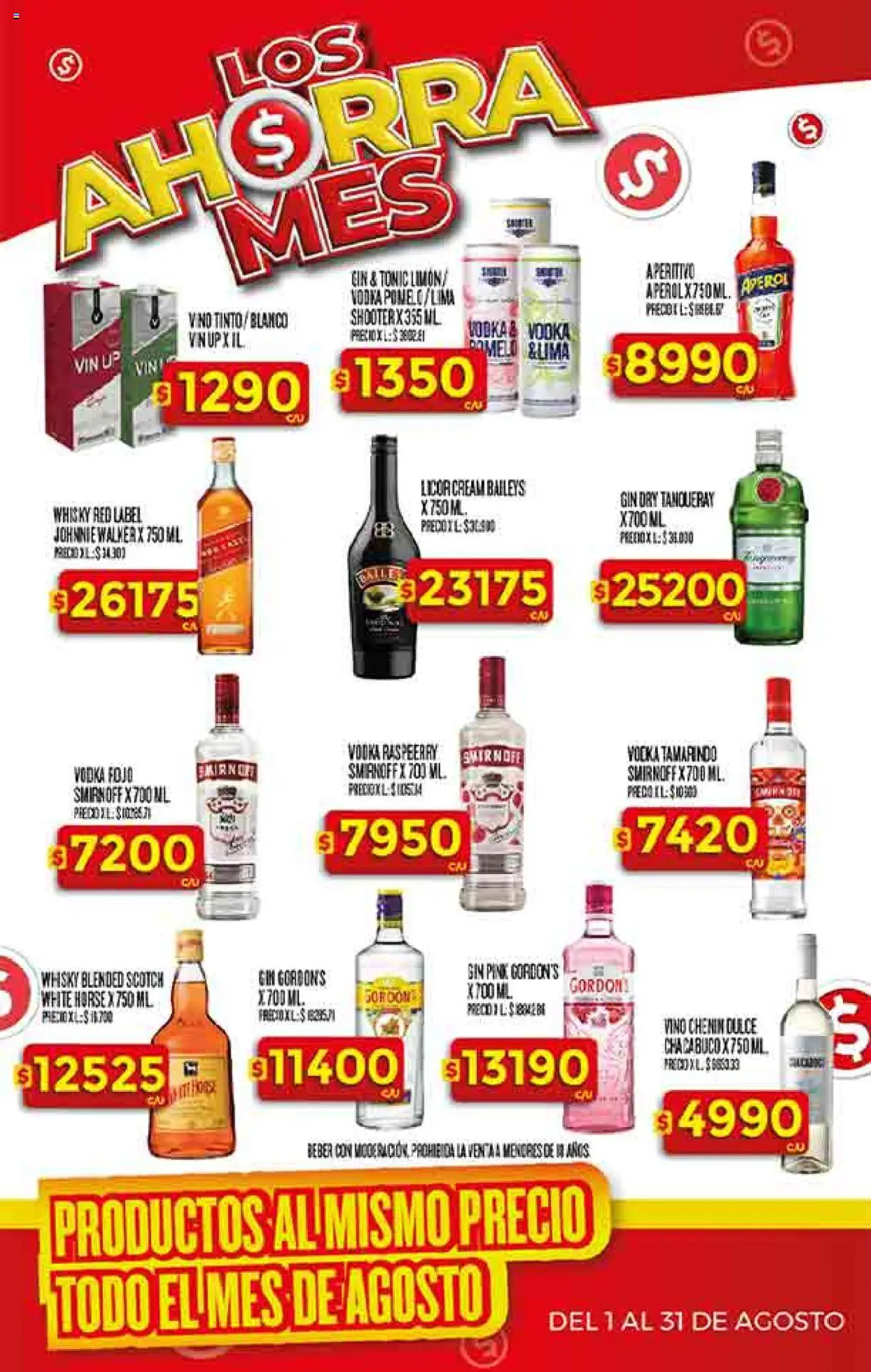 Supermercado DIA Ofertas - Salta y Jujuy │ válido desde el 30.07.2025 | Página: 26 | Productos: Vodka, Whisky, Gin, Vino