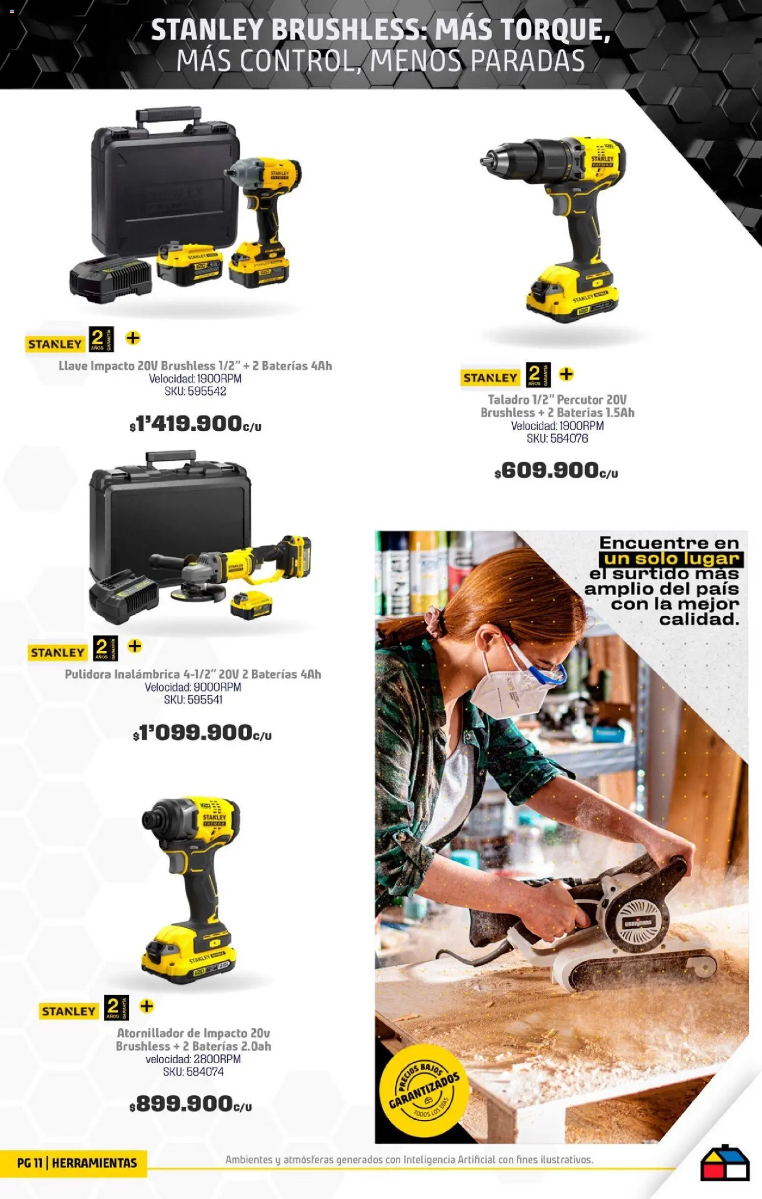 Homecenter revista - valida desde el 11.11.2025 | Página: 11 | Productos: Pulidora, Llave, Taladro