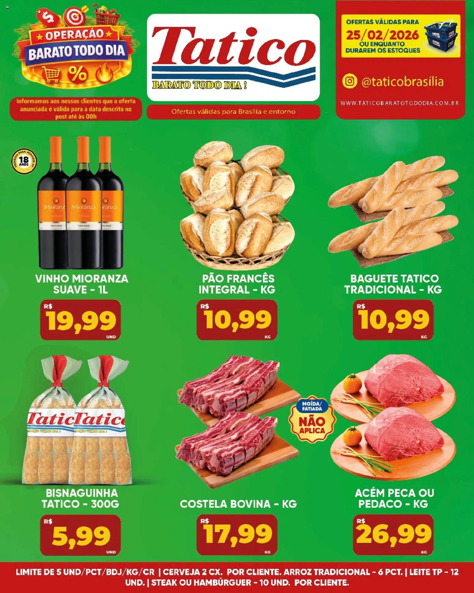 Tatico Folheto - válido de 26.02.2026 | Página: 32 | Produtos: Acém, Pão, Vinho, Arroz
