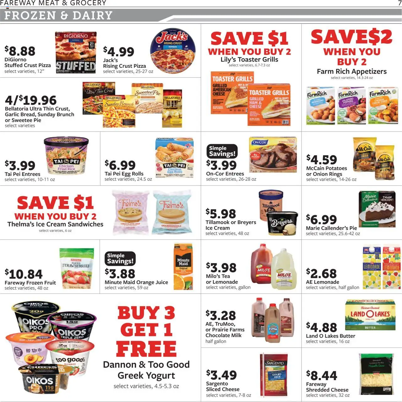 Fareway Weekly Ad - valid from 18.08.2025 | Page: 7 | Products: Toaster, Butter, Pizza, Juice