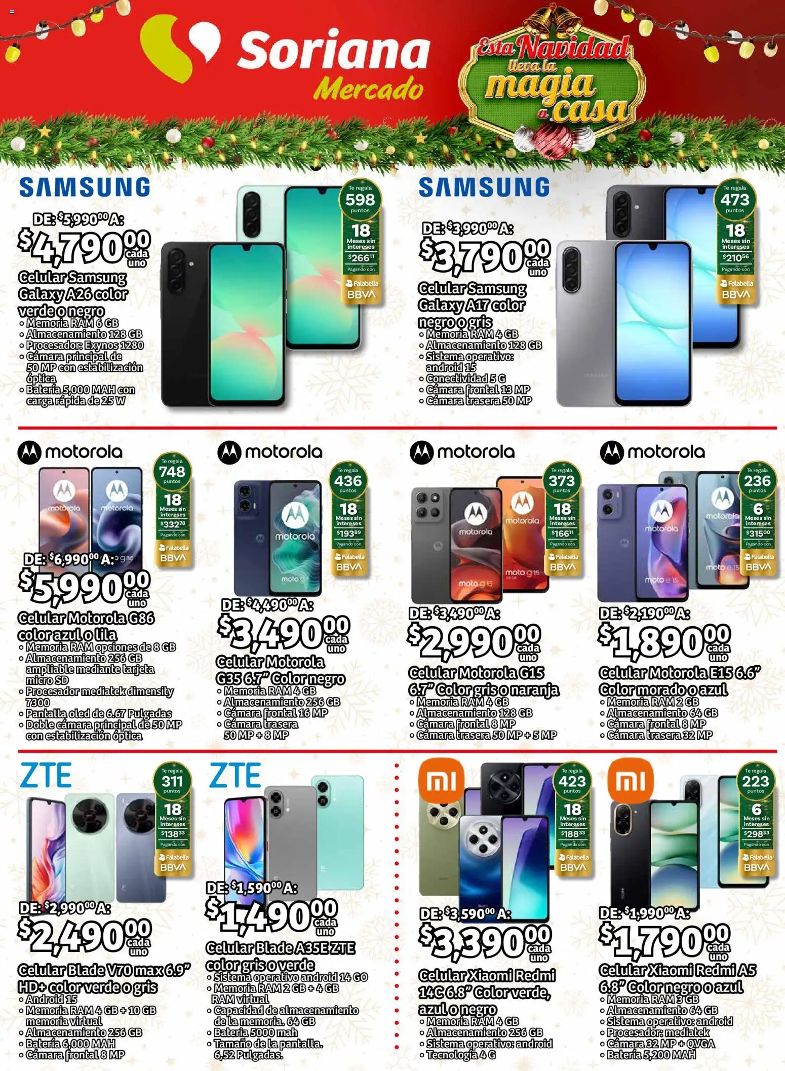 Nuevas ofertas de Soriana válidas en toda la República Mexicana desde el 11.12.2025. ¡Encuentra las mejores ofertas en Soriana - Pesito Valedor Mercado: Chih, Coah, Dur, NL, SLP, Tamps, Zac! | Página: 31 | Productos: Micro SD, Cámara, Té, Batería