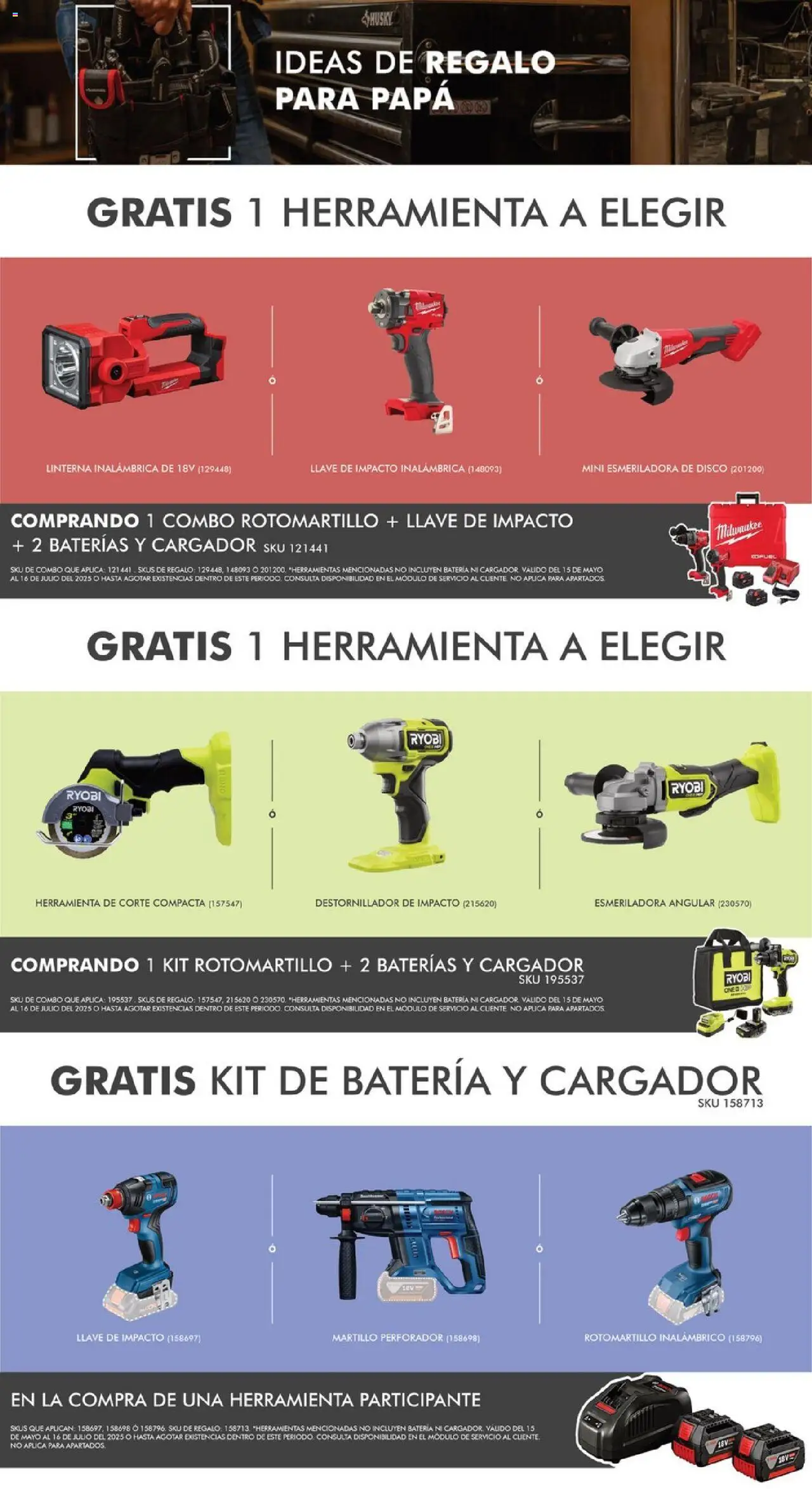 Nuevas ofertas de Home Depot válidas en toda la República Mexicana desde el 15.05.2025. ¡Encuentra las mejores ofertas en Home Depot catálogo! | Página: 3 | Productos: Linterna, Cargador, Batería, Destornillador