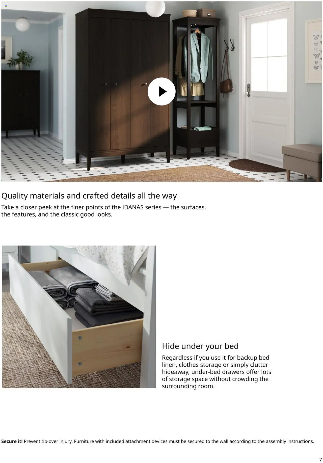 IKEA IDANÄS Series Buying Guide - valid from 01.01.2025 | Page: 7 | Products: Bed, Clothes