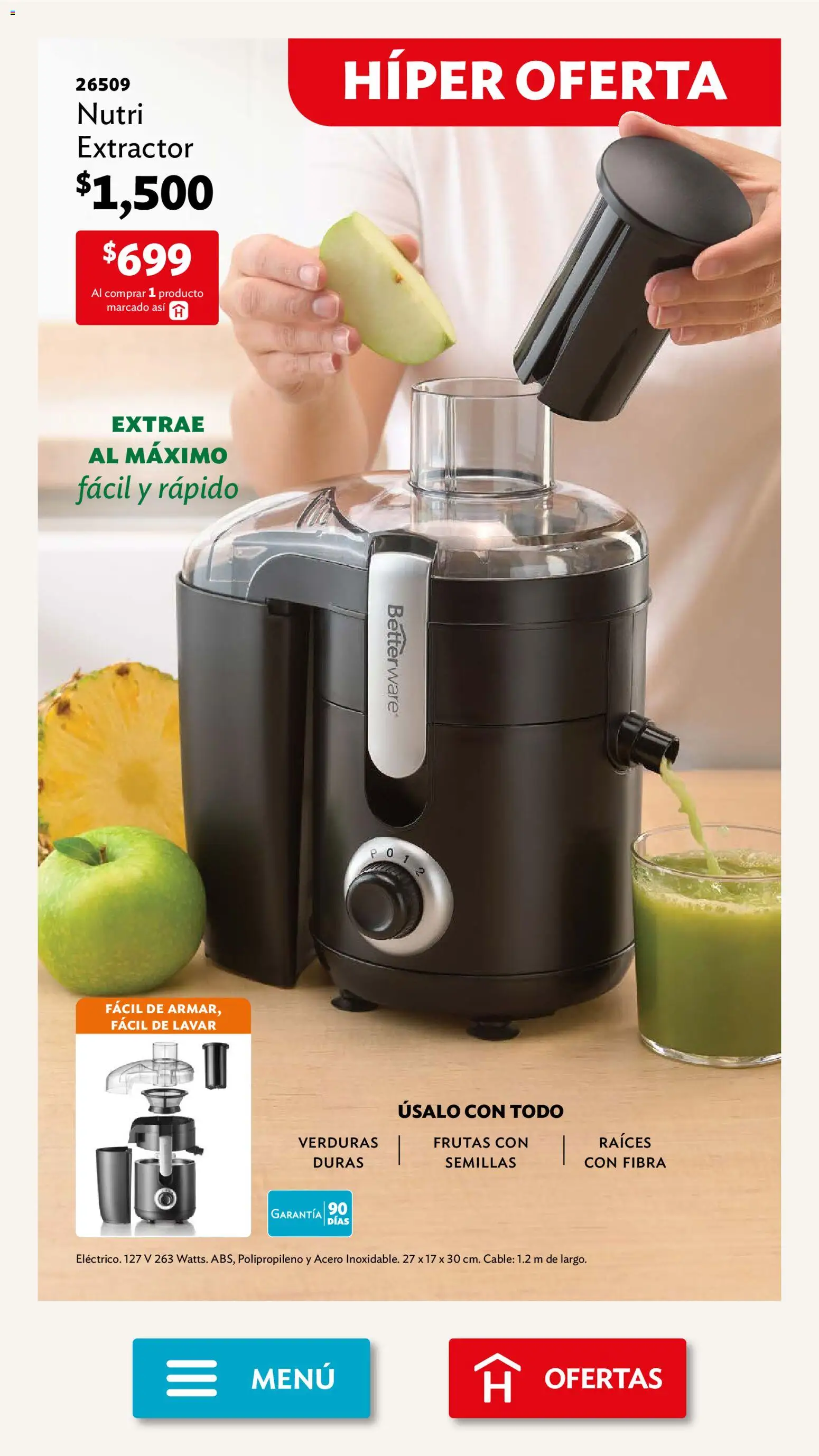 Nuevas ofertas de Betterware válidas en toda la República Mexicana desde el 01.12.2025. ¡Encuentra las mejores ofertas en Betterware campaña 12 2025! | Página: 7 | Productos: Semillas, Cable, Extractor