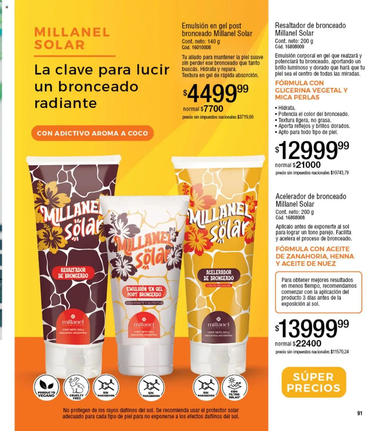 Millanel - Catálogo │ válido desde el 20.10.2025 | Página: 91 | Productos: Protector solar, Brillo, Nuez, Radiante