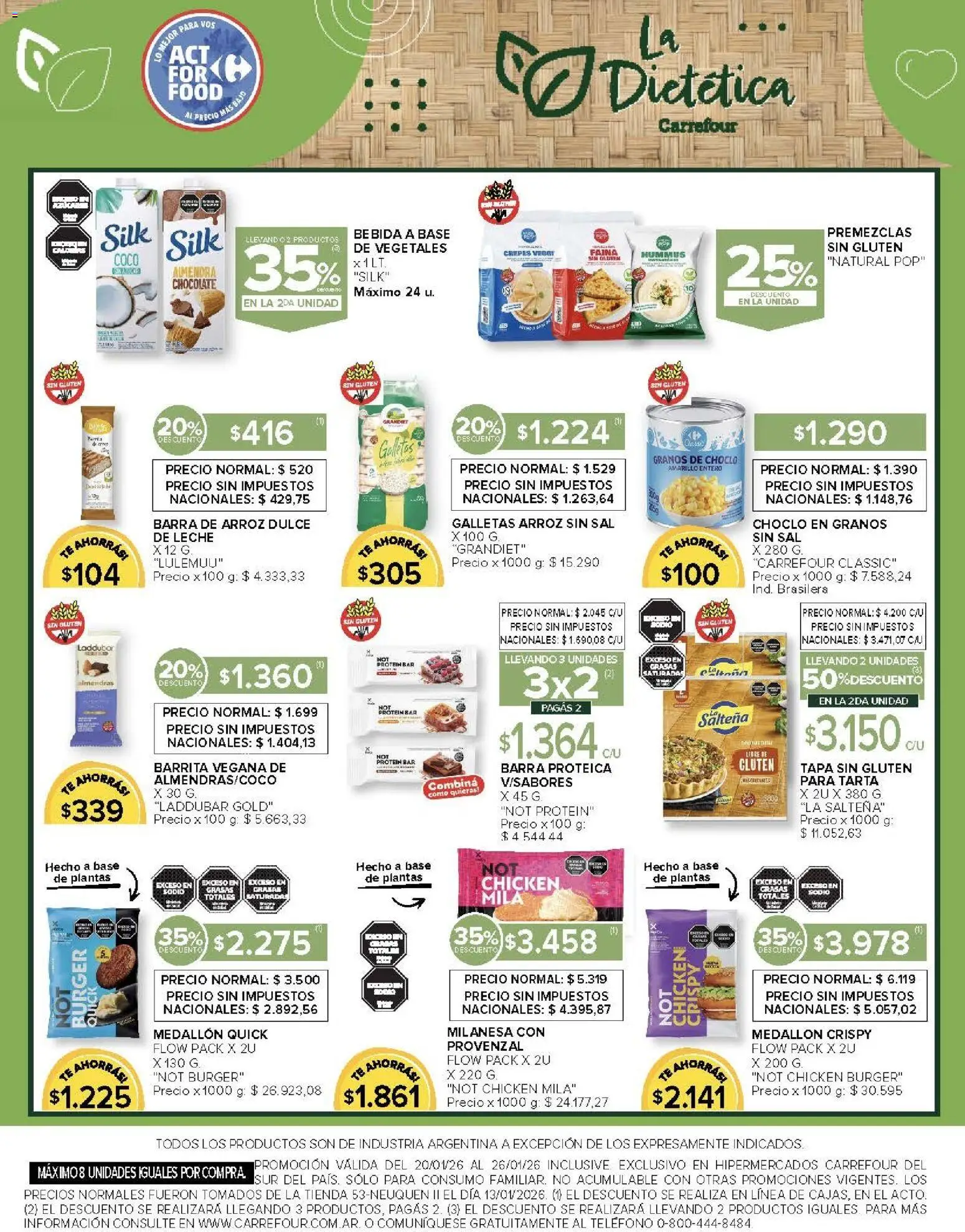 Carrefour ofertas │ válido desde el 20.01.2026 | Página: 20 | Productos: Choclo, Sal, Arroz, Provenzal