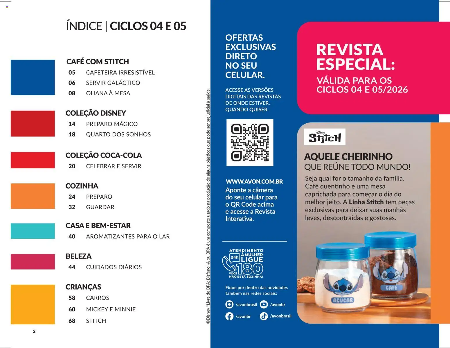 Avon Folheto - válido de 18.02.2026 | Página: 2 | Produtos: Celular, Mesa, Revista, Câmera