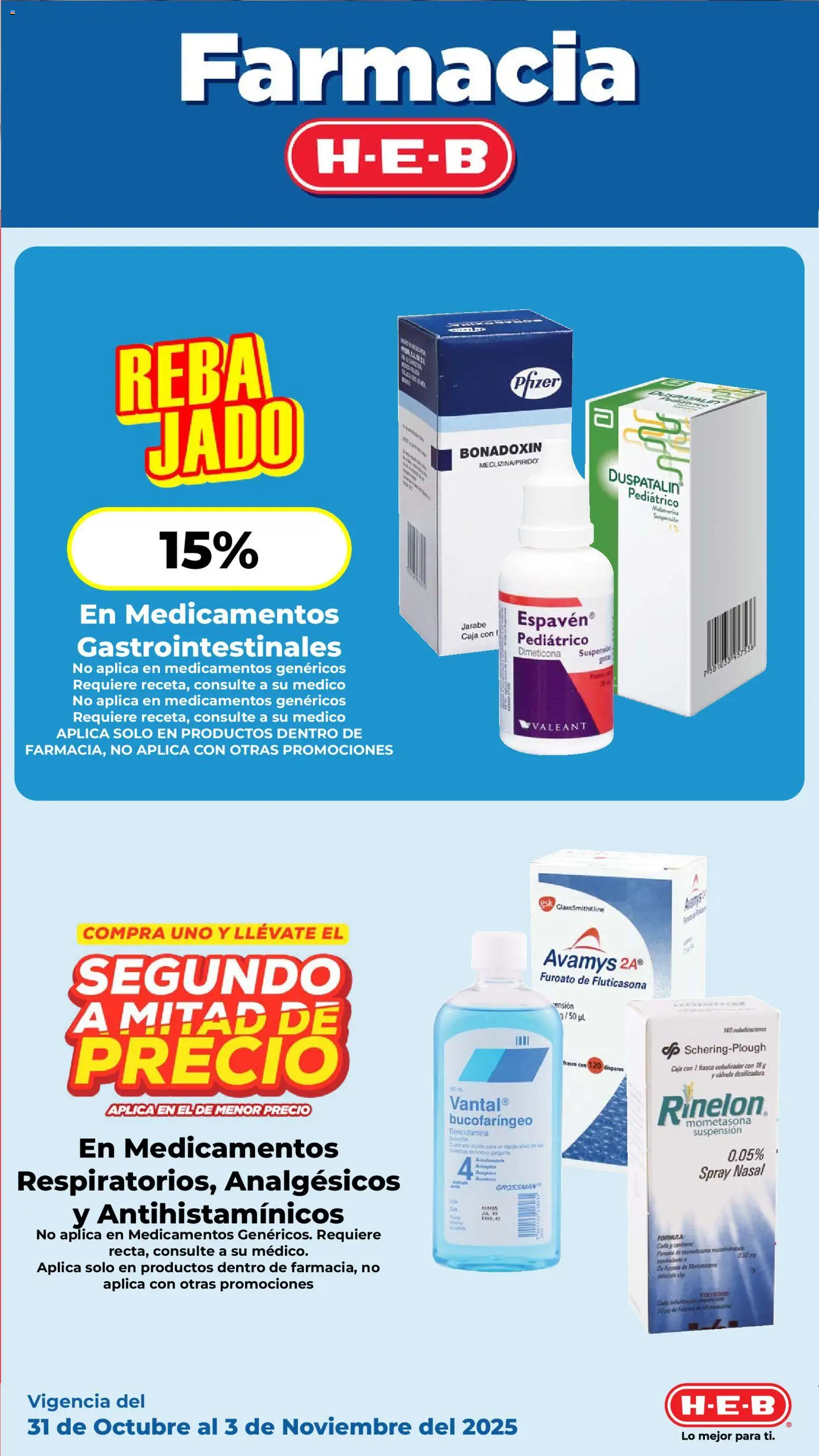 Nuevas ofertas de H-E-B válidas en toda la República Mexicana desde el 31.10.2025. ¡Encuentra las mejores ofertas en H-E-B folleto! | Página: 18 | Productos: Frasco, Nebulizador, Válvula, Caja